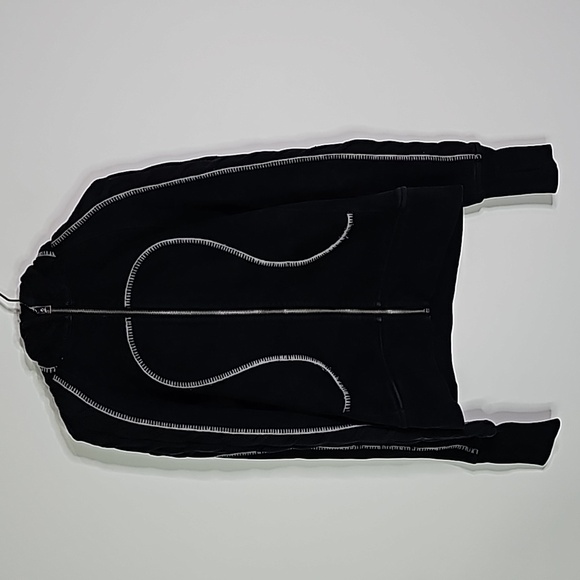 LULULEMON black and green size 6 scuba zip up hoodie - Picture 1 of 7